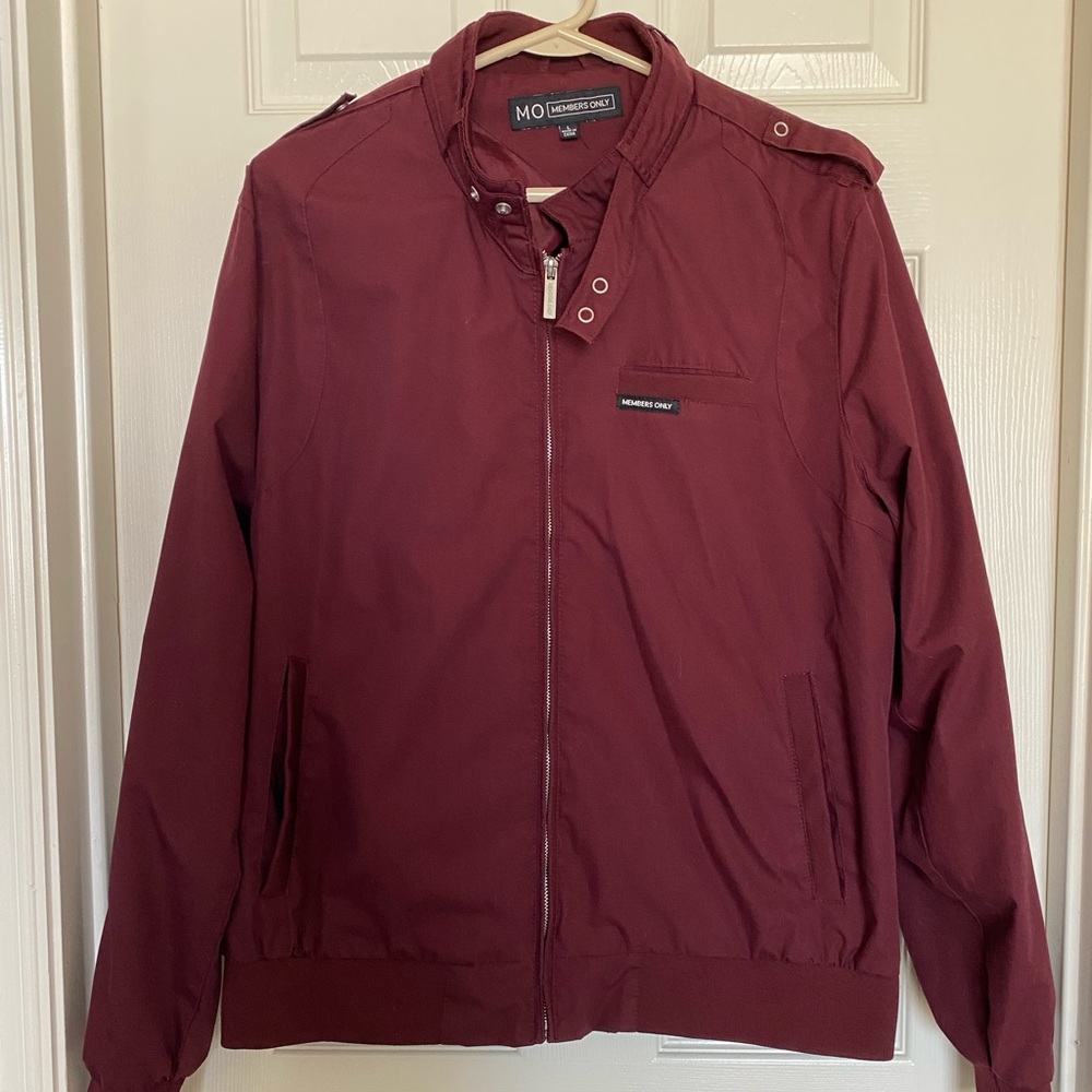 Vintage Member’s Only Maroon Bomber Jacket Men’s